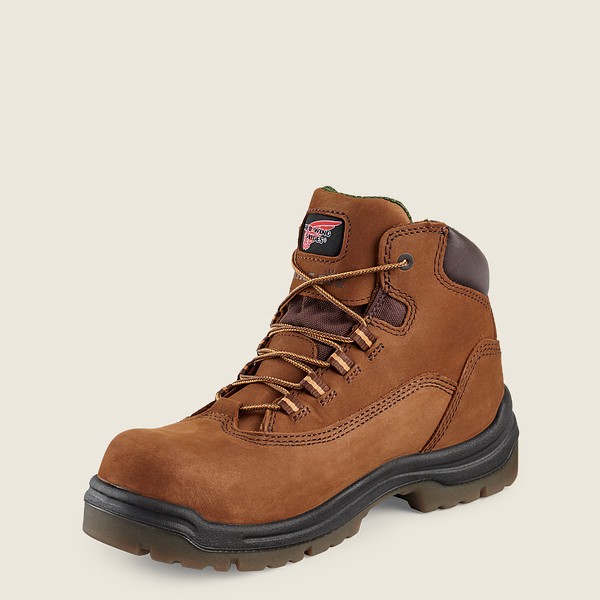 Red Wing Work Boots King Toe® - 5-Inch Waterproof Safety Toe - Brune - Dame 3690-CHKOT